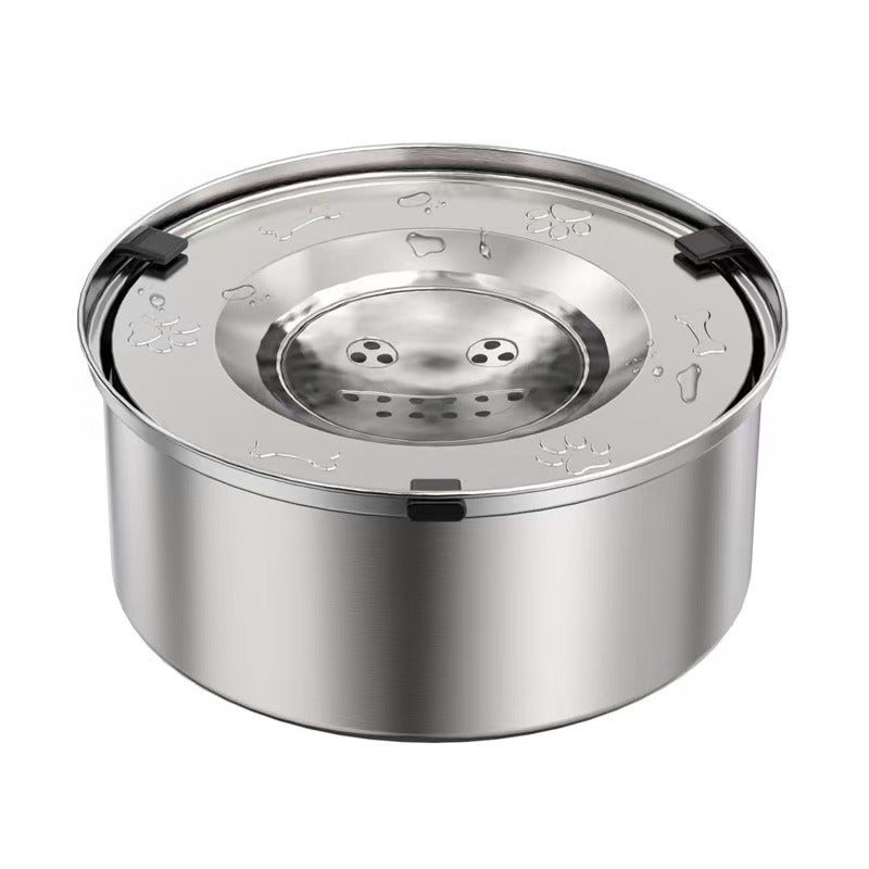 304 Stainless Steel Floating Pet Splash-Proof Water Bowl