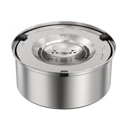 304 Stainless Steel Floating Pet Splash-Proof Water Bowl