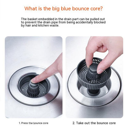 Stainless Steel Kitchen Sink Drain Filter Cap