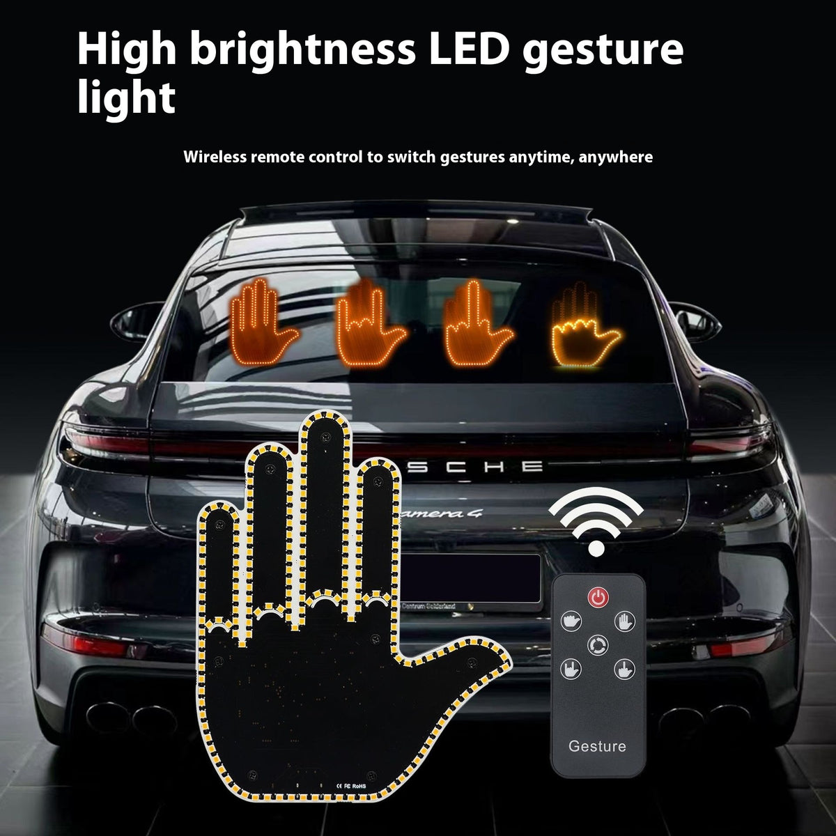 Men's Gesture Light Car Warning Lamp