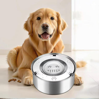 304 Stainless Steel Floating Pet Splash-Proof Water Bowl