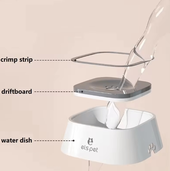Floating Dog Water Bowl - No Wet Mouth Design