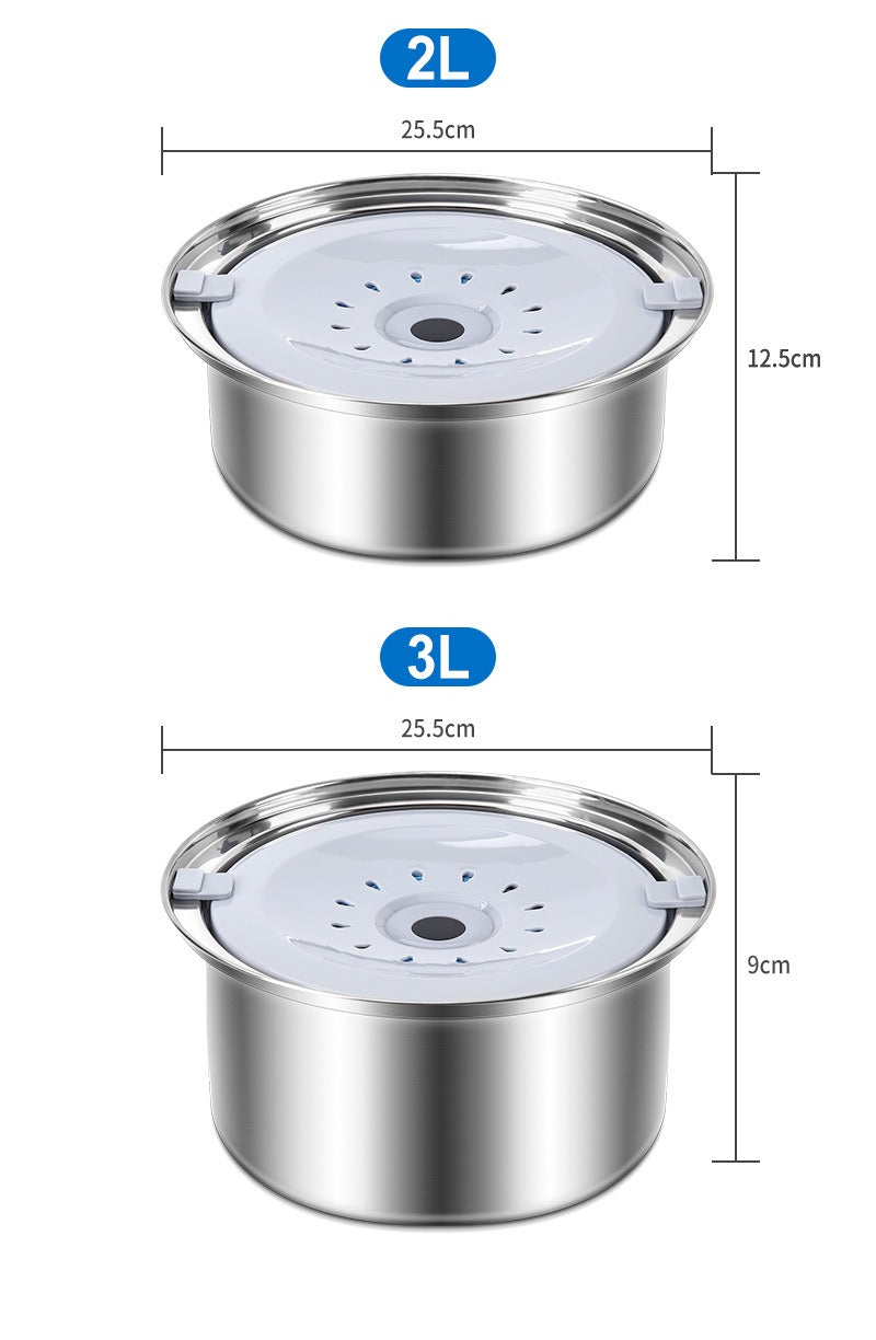 Stainless Steel Large Capacity Floating Pet Bowl