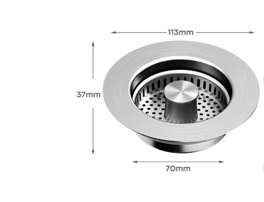 Stainless Steel Kitchen Sink Drain Filter Cap