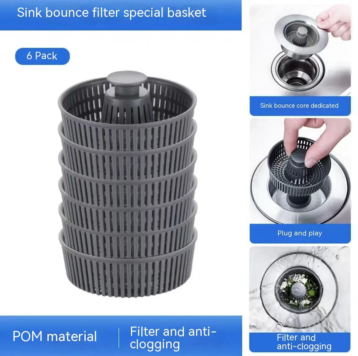 Stainless Steel Kitchen Sink Drain Filter Cap