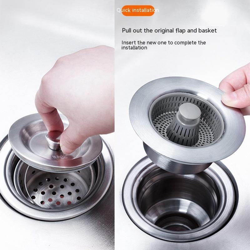 Stainless Steel Kitchen Sink Drain Filter Cap